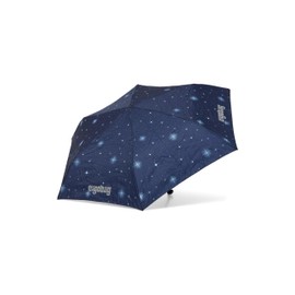 ergobag Children's Umbrella for School Bag, Ultralight and Small with Bag, Reflective Windproof, KoBärnikus - Dark Blue