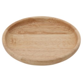 Fuji Boeki 96217 Plate, Round Plate, Diameter 5.9 inches (15 cm), Natural, Natural Wood, Break-Resistant, Lightweight, Wooden Tableware
