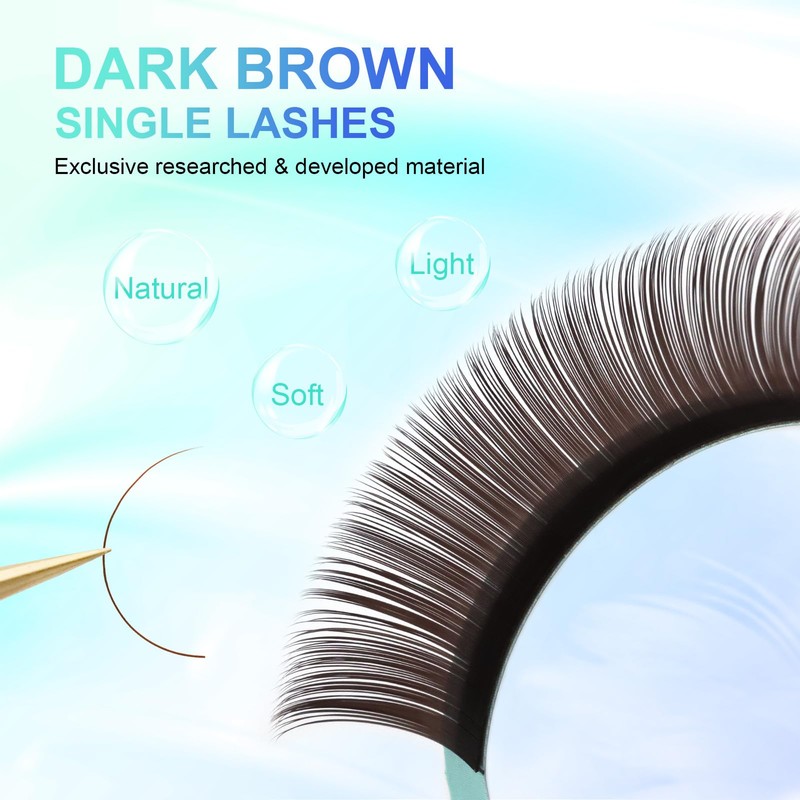 NAGARAKU Dark Brown Eyelash Extension Thickness 0.15 mm C Curvature