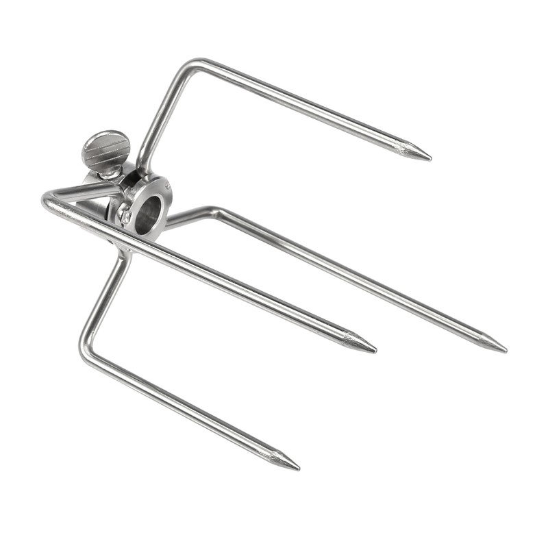 2PCS Multifunctional Stainless Steel BBQ Fork Grill Fork Roast Spit