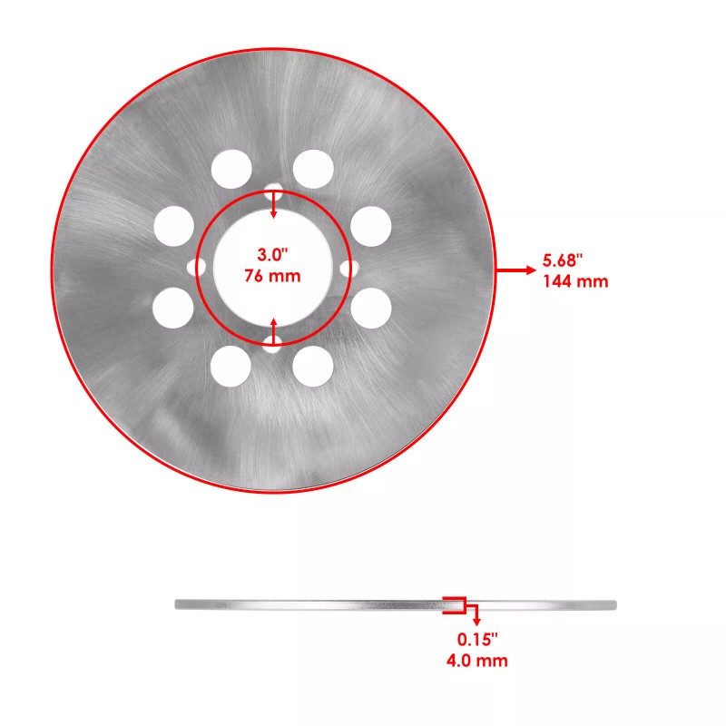 Caltric Front and Rear Brake Discs w/ Calipers Fits Yamaha