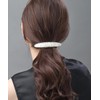 Vingtaine H-604-WH Elegant Simple Barrette Hair Accessory White