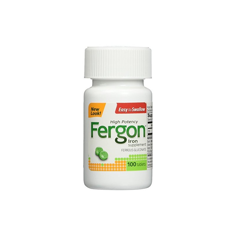 Fergon High Potency Iron Supplement Tablets, 100 Count