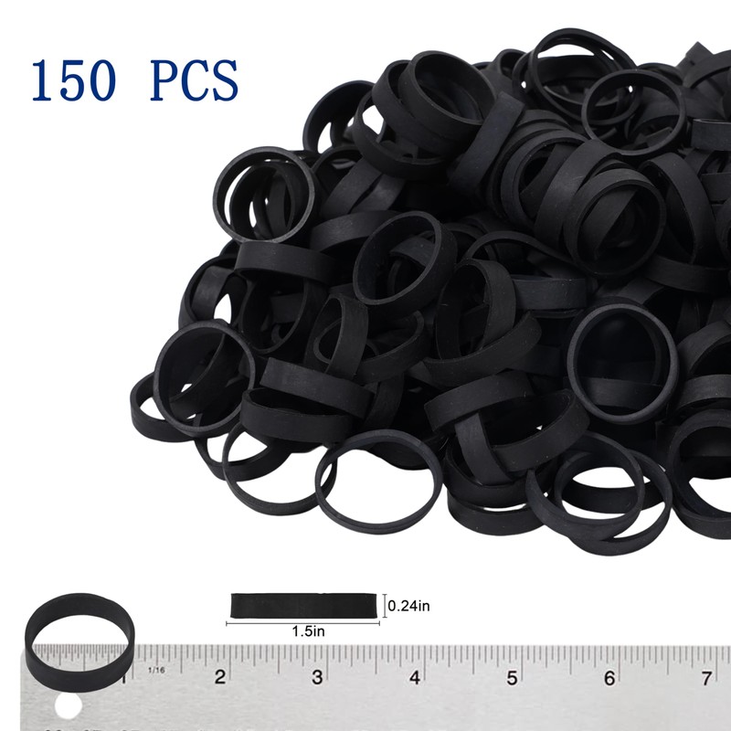 Rubber Bands 150pcs 1.5in Small Elastic Bands for Cord Cable