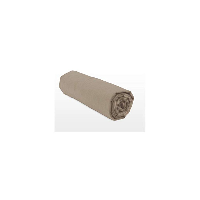 Home Linge Passion 57 Thread Count Fitted Sheet, Cotton, Dark