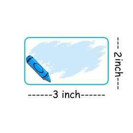 Crayons Name Tags,3x2 Inch Colorful Cartoon Crayon Nameplate Stickers Label Decals for Kids Students Kindergarten Preschool Classroom Decks Back to School Party Teacher Supplies,8 Designs,160 Pcs