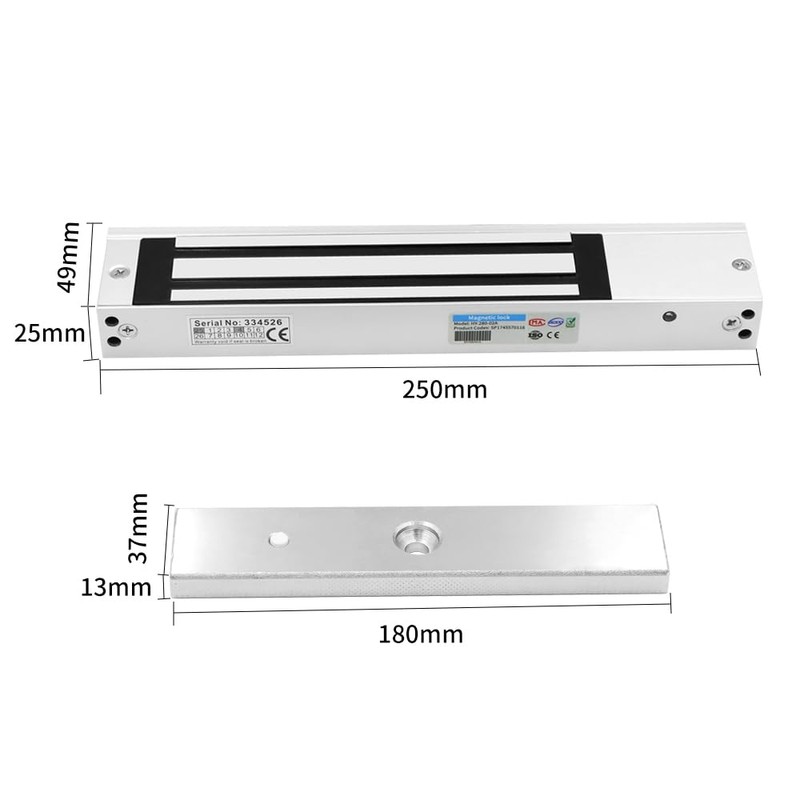 Door Access Control System Kit RFID Keypad 280KG/600lbs Electric Magnetic