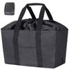 RVSNQ Foldable Eco Bag, Large Capacity, Drawstring Included, Lightweight, Shopping Bag, Durable, Reusable Shopping Bag, Black
