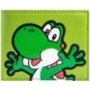 Mario Yoshi Dinosaur Textured Patch Wallet Bi-Fold Coin Pocket &