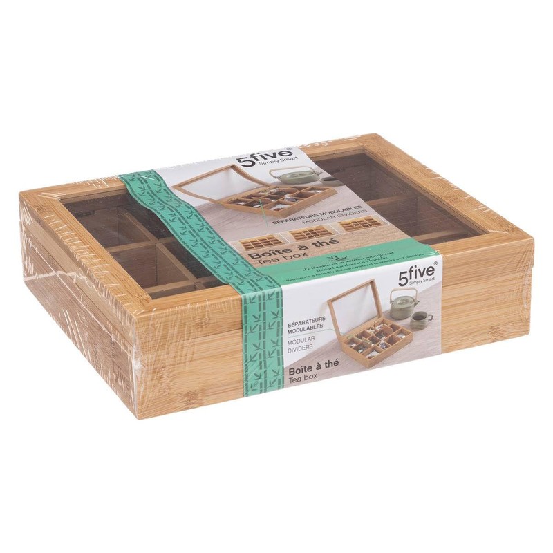 5five - Tea Caddy 12 Compartments Bamboo