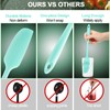 Patelai Long Handle Silicone Jar Spatula Non-Stick Rubber Scraper Heat