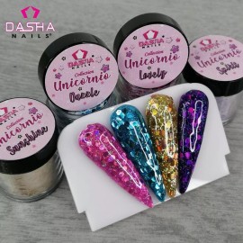 Dasha Unicornio Collection. Coleccion. Powder Acrylic
