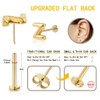 316L Surgical Steel Initial Earring Flat Back Stud Earrings for