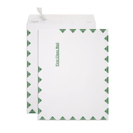 Blue Summit First-Class Envelope, 10 x 13 Peel & Seal Envelopes, White Wove with Center Seam, 100 Envelopes