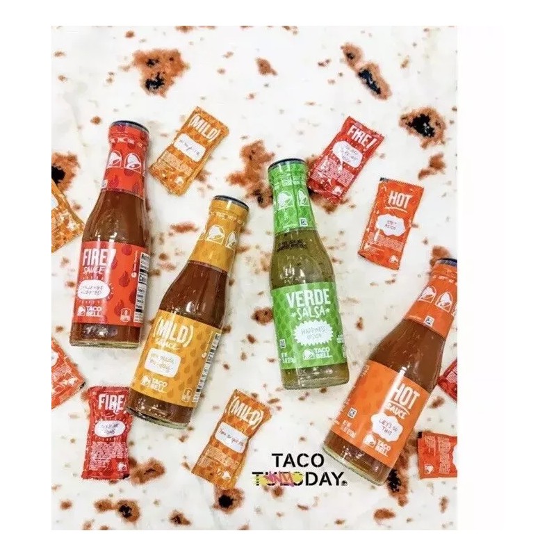 Taco Bell Sauces Variety 4 Pack 7.5oz Bottles Fire Hot