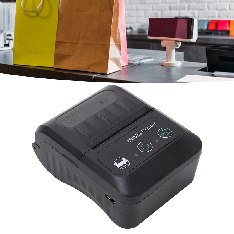 58mm Portable Mini Thermal QR Code Printer 2in Cordless USB
