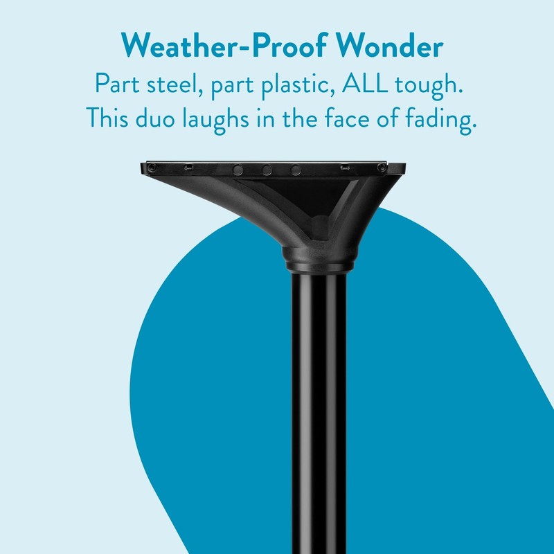 Architectural Mailboxes Elevado Galvanized Steel Mailbox Post, 7517B-10, Black