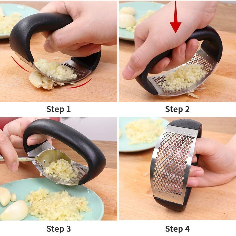 Mr Gadget's Solutions Garlic Press Stainless Steel Design Mincer Squeezer