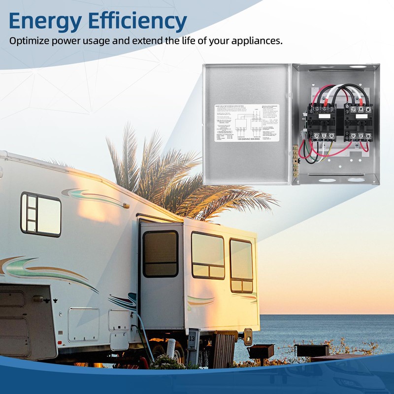 LINKCRO RV Transfer Switch, 50 Amp Automatic Transfer Switch for