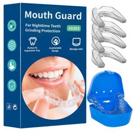 Mouth Guard for Clenching Teeth at Night, 4Pack Night Guards for Teeth Grinding, Reusable Teeth Grinding Mouth Guard, Mouthguards for Grinding of Teeth