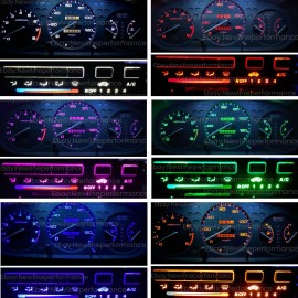 newlineperformanceled LED Cluster + Climate Control Bulb KIT for Honda Civic Ek 96-98 (Color Options) - Pink