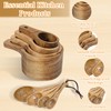 Wooden Measuring Cups and Spoons Set - Eco-Friendly Solid Acacia