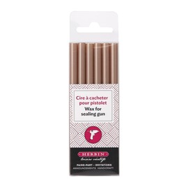Jacques Herbin 35803T - Pack of 6 sticks of special sealing wax for pistol, Rose gold. Made in France