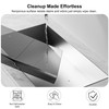 Tempered Glass Cutting Board with Lips, Clear Cutting Board, Easy