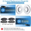 EXPPOWER ​​Rear Drilled Rotors + Brake Pads For Chevy Silverado