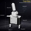 Twidec/3Pcs Rocker Lighted Toggle Switch 12V 20A Heavy Duty Racing