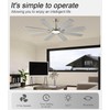 JSAITEE Ceiling Fan with Light and Remote/APP Control, 62 inch