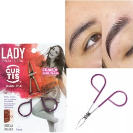 Curtis 3pzs Maxi Pinza Para Depilar Cejas Lady Curtis 57lc