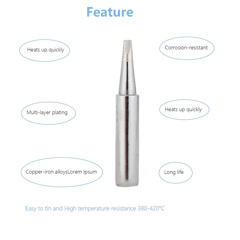 5Pcs Soldering Iron Tips, 900M Solder Tip Replacement for Weller,