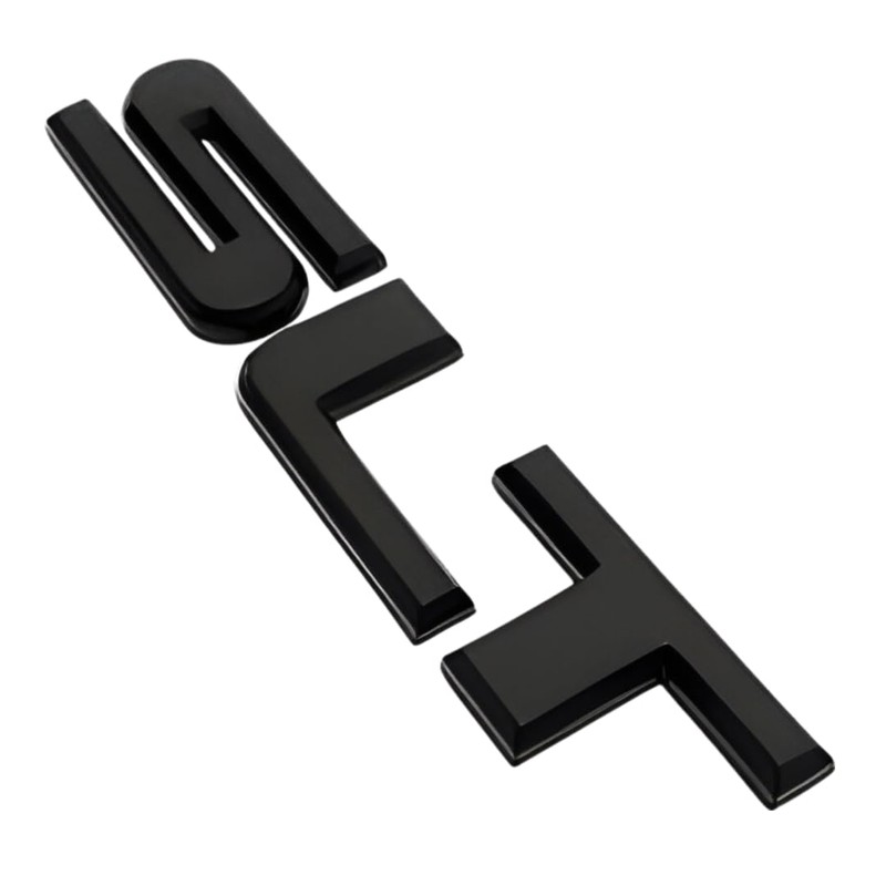 SLT 2-PC Black Nameplate Emblem HD Badge for GMC Yukon