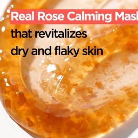 ISNTREE Real Rose Calming Face Mask 3.38 fl. oz. | Moisturizing Nourishing & Soothing 60% Damask Rose Water, Amino Acids Complex Hyaluronic Acid | Remove Dead Skin Cells Pore Build-ups | Korean Skin C