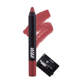 Nykaa Cosmetics Matte-illicious Lip Crayon - High-Pigmented Lip Color - Non-Sticky Products with Nourishing Emollient Oils - 11 Jade Rose - 0.09 oz
