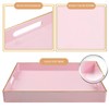 MAONAME Decorative Tray, Pink Serving Tray with Handles, Coffee Table