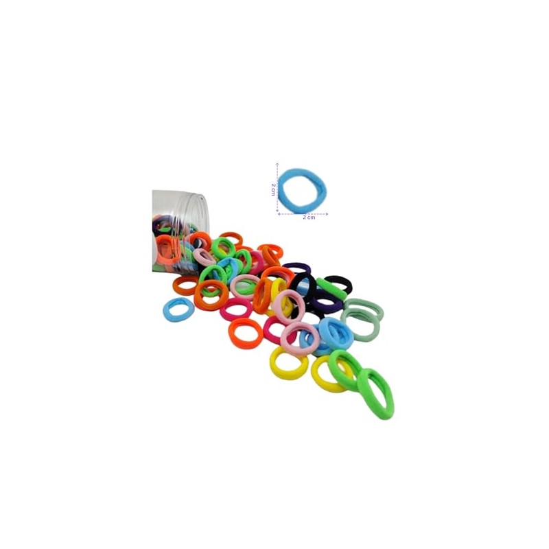 Generic Kids Hair Ties 100 Pieces Multicolor