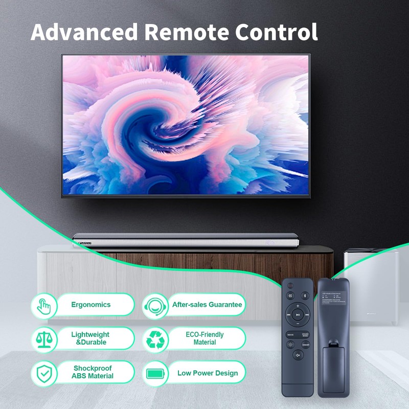 Soundbar Remote Control Applicable for Onn Soundbar 100075108 20 Inch
