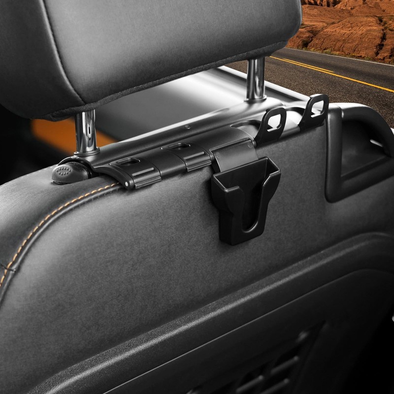 Mabett Headrest Hook with Electric Fan and Cup Holder Kit