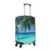 Tropical Beach Palm Tree Luggage Cover, Washable Elastic Baggage Protector