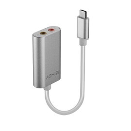 LINDY USB Type C Audio Adapter - Silver, 42711