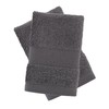 Catherine Lansfield Bathroom Anti-Bacterial Face Cloth Pair Charcoal TW/55660/W/FC2/CHC