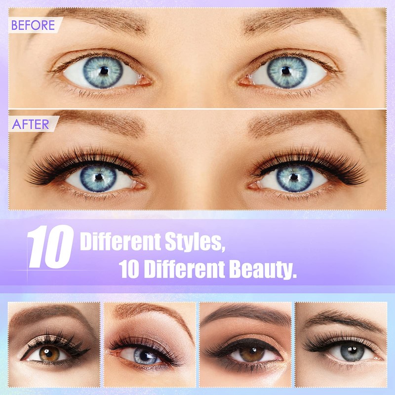 DEJAVIA DEJAVIA Magnetic Lashes [10 Pairs], Premium Natural Looking Magnetic