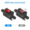 Linkstyle Inline Cord Switch, 12V 20A 4Pin DPST On Off
