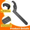 sourcing map C Hook Spanner Wrench, 1-1/4 to 3 inches