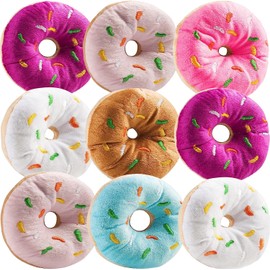 Bedwina Plush Donuts with Sprinkles - (Pack of 6) 1 Dozen Stuffed Donut Pillow Toy Party Favors, Donut Party Supplies Decorations and Stocking Stuffers for Kids