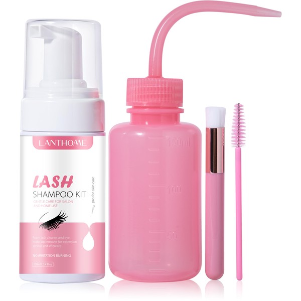 LANTHOME Lash Shampoo for Lash Extensions, 100ml /3.4 fl.oz Lash