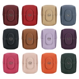 Royal Bagger RFID Mini Leather Coin Purse for Women - Small Solid Color Wallet Pouch for Keys, Earphones & Essentials 3603 (Watermelon Red)