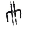 Lys Door Handle Black with Raised Edge